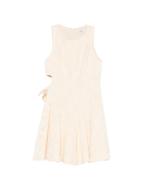 SANDRO floral-jacquard cut-out mini dress