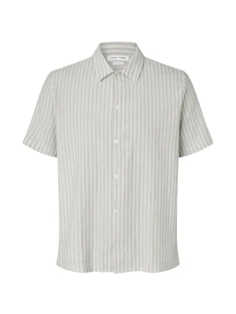 SAMSOE SAMSOE Avan Jx stripe-pattern short-sleeve shirt