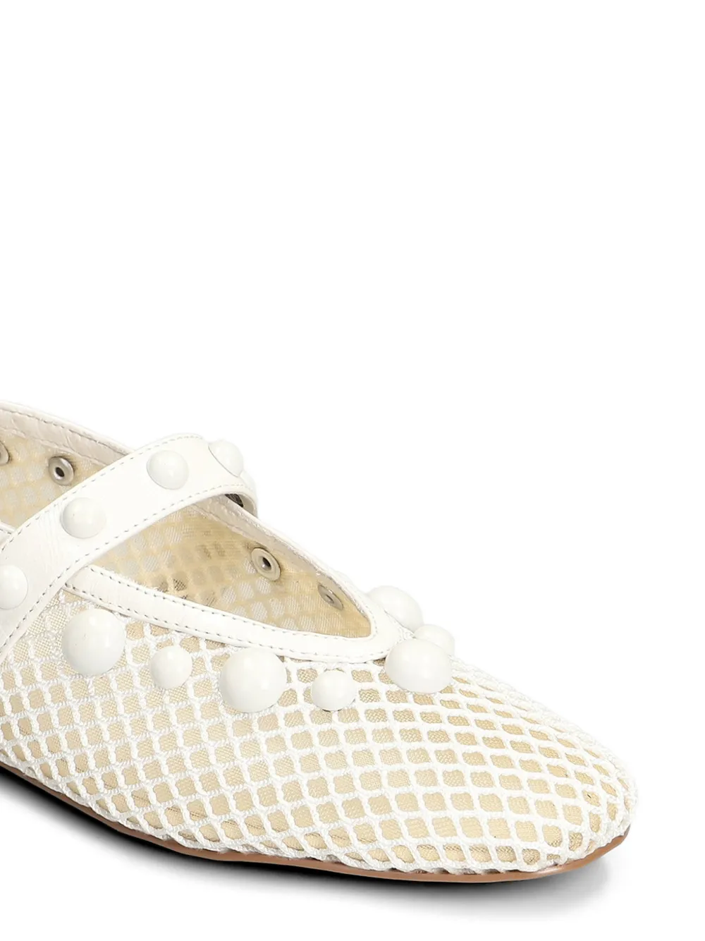 Bibi Lou bead-embellished mesh ballet flats Wit