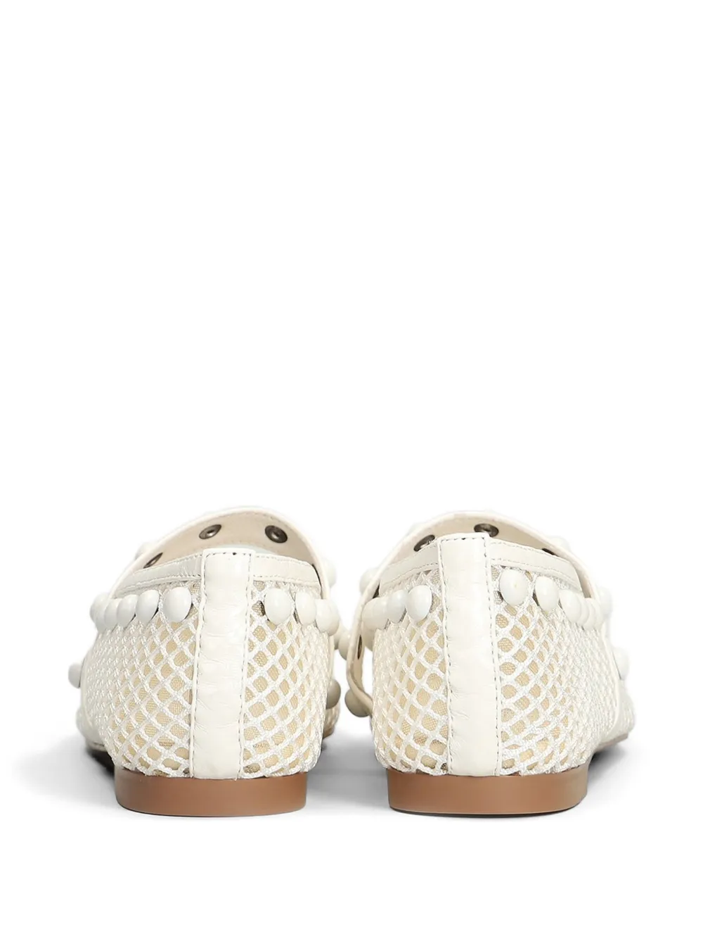 Bibi Lou bead-embellished mesh ballet flats Wit