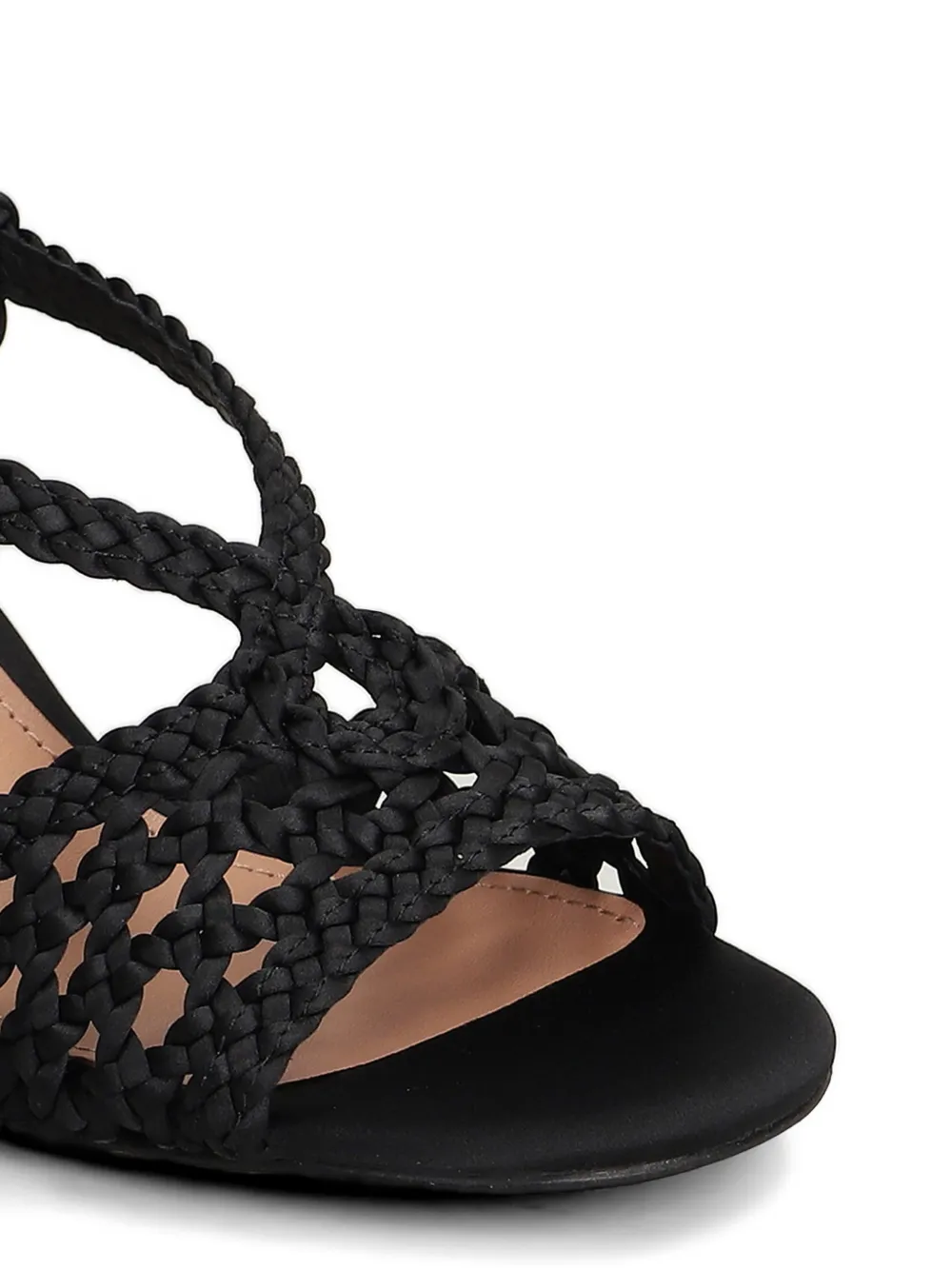 Bibi Lou Kou braided slingback sandals Zwart