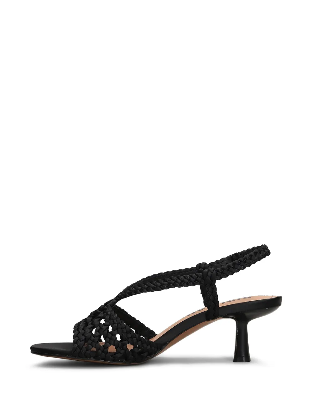 Bibi Lou Kou braided slingback sandals Zwart