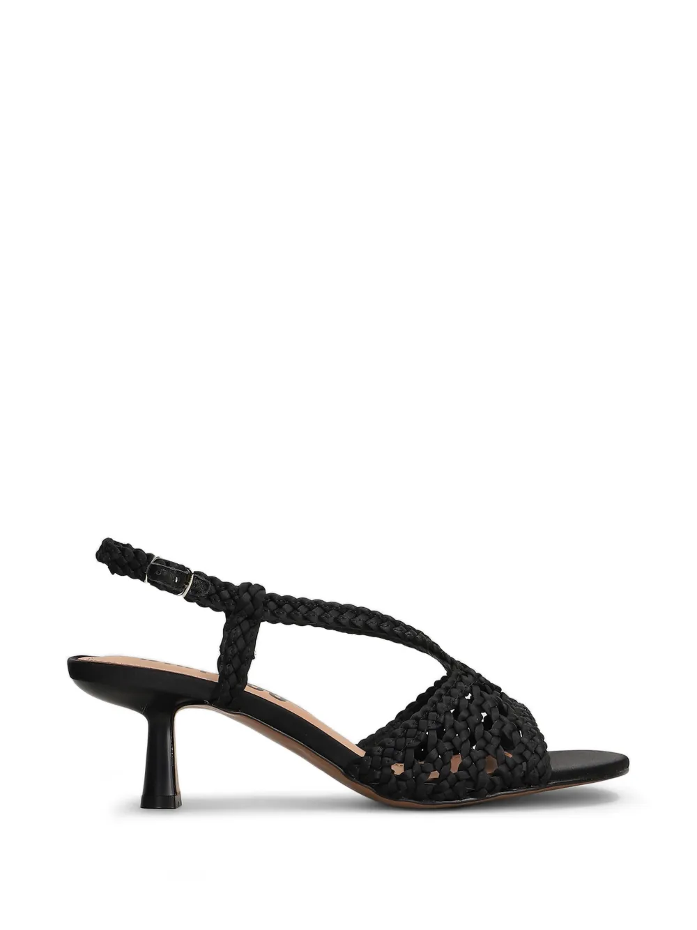 Bibi Lou Kou braided slingback sandals Zwart