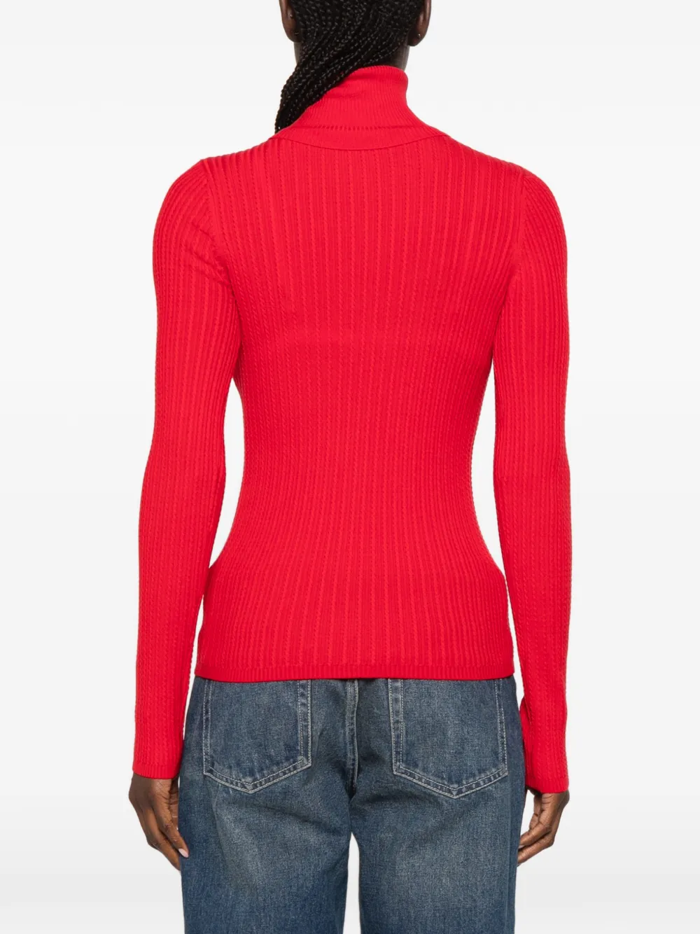 SANDRO Sweater met logoplakkaat Rood