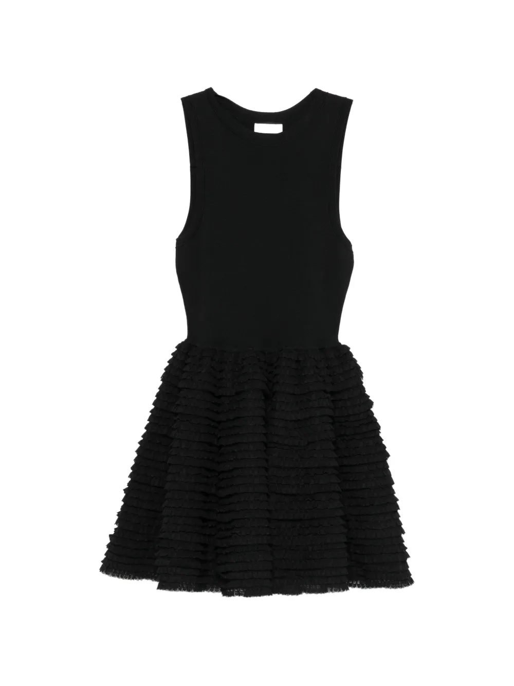 SANDRO ruffled knitted mini dress