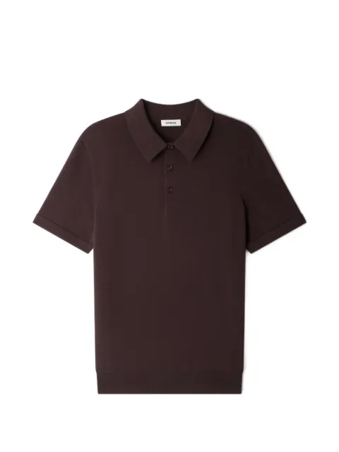 SANDRO cotton and silk polo shirt