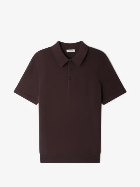 SANDRO cotton and silk polo shirt