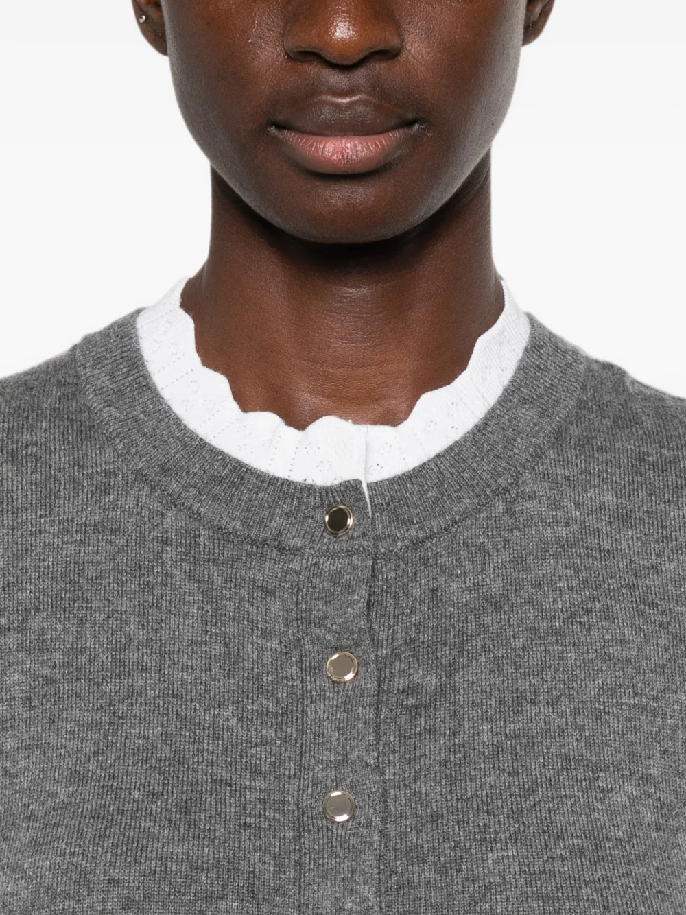 SANDRO Button-up maxi-jurk Grijs