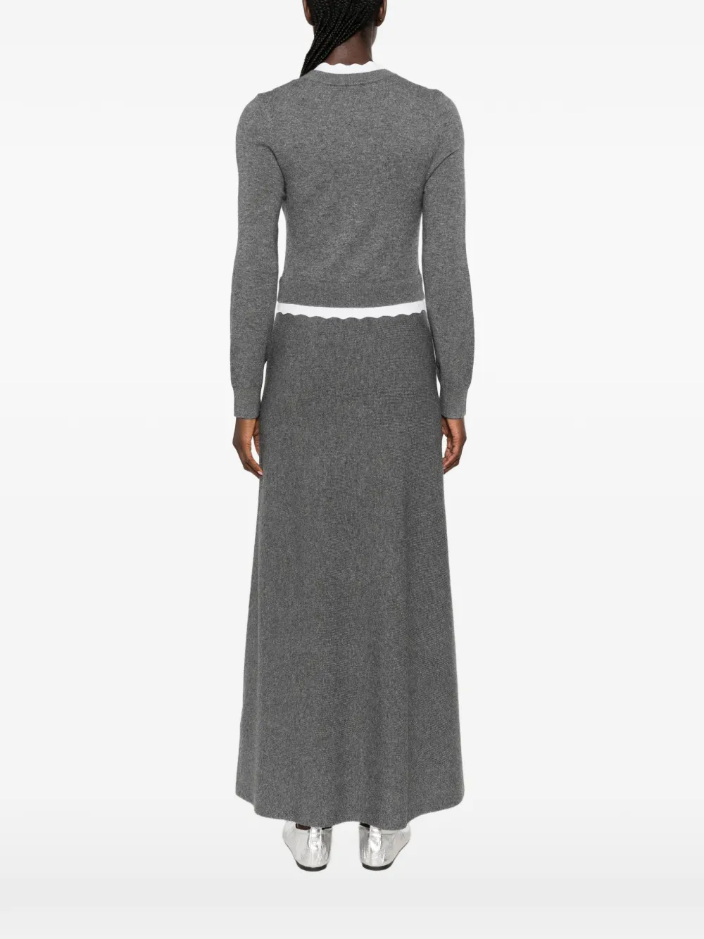 SANDRO Button-up maxi-jurk Grijs