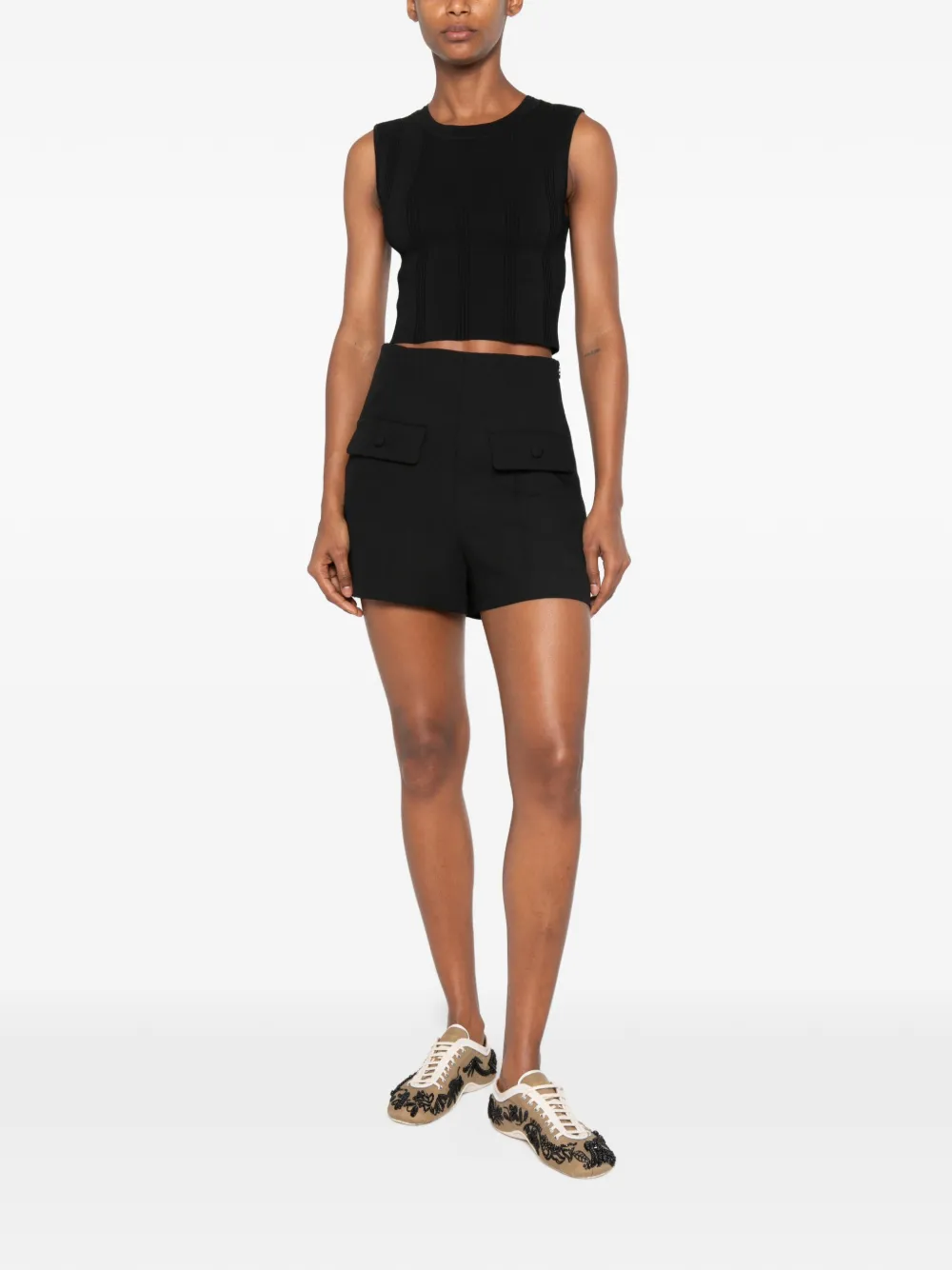SANDRO High waist shorts Zwart