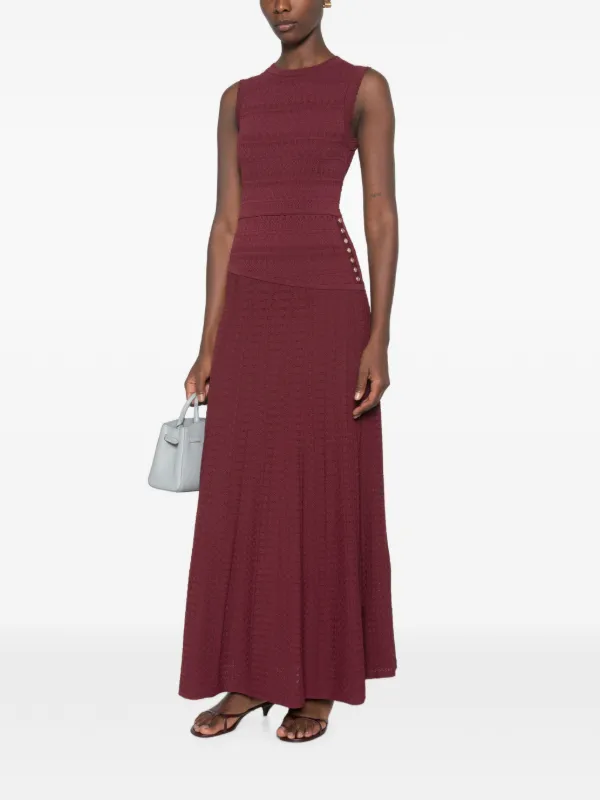 sandro red knit dress Pointelle Maxi | sparkly evening dress