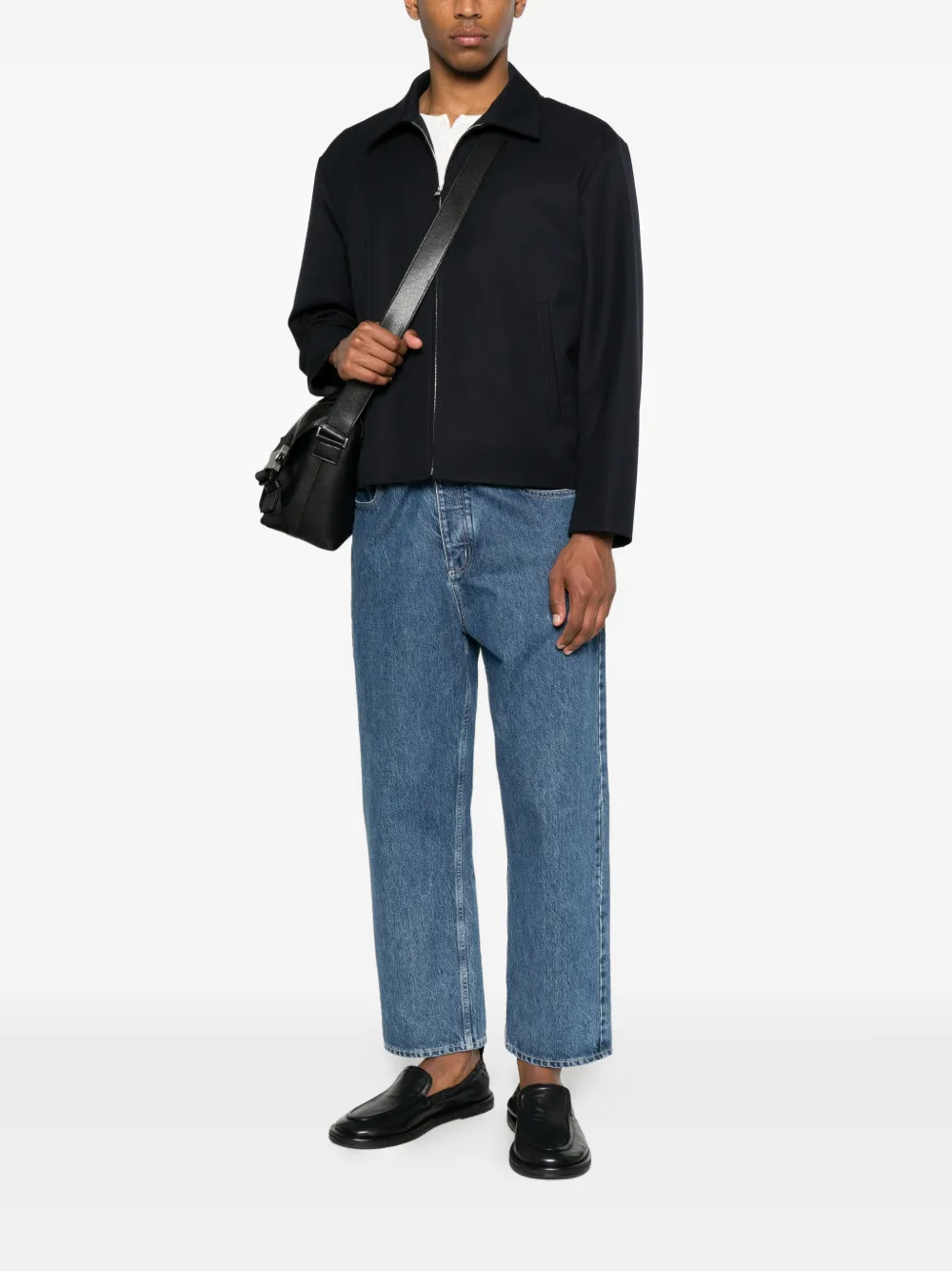 SANDRO Jack met vleugelkraag en rits Blauw