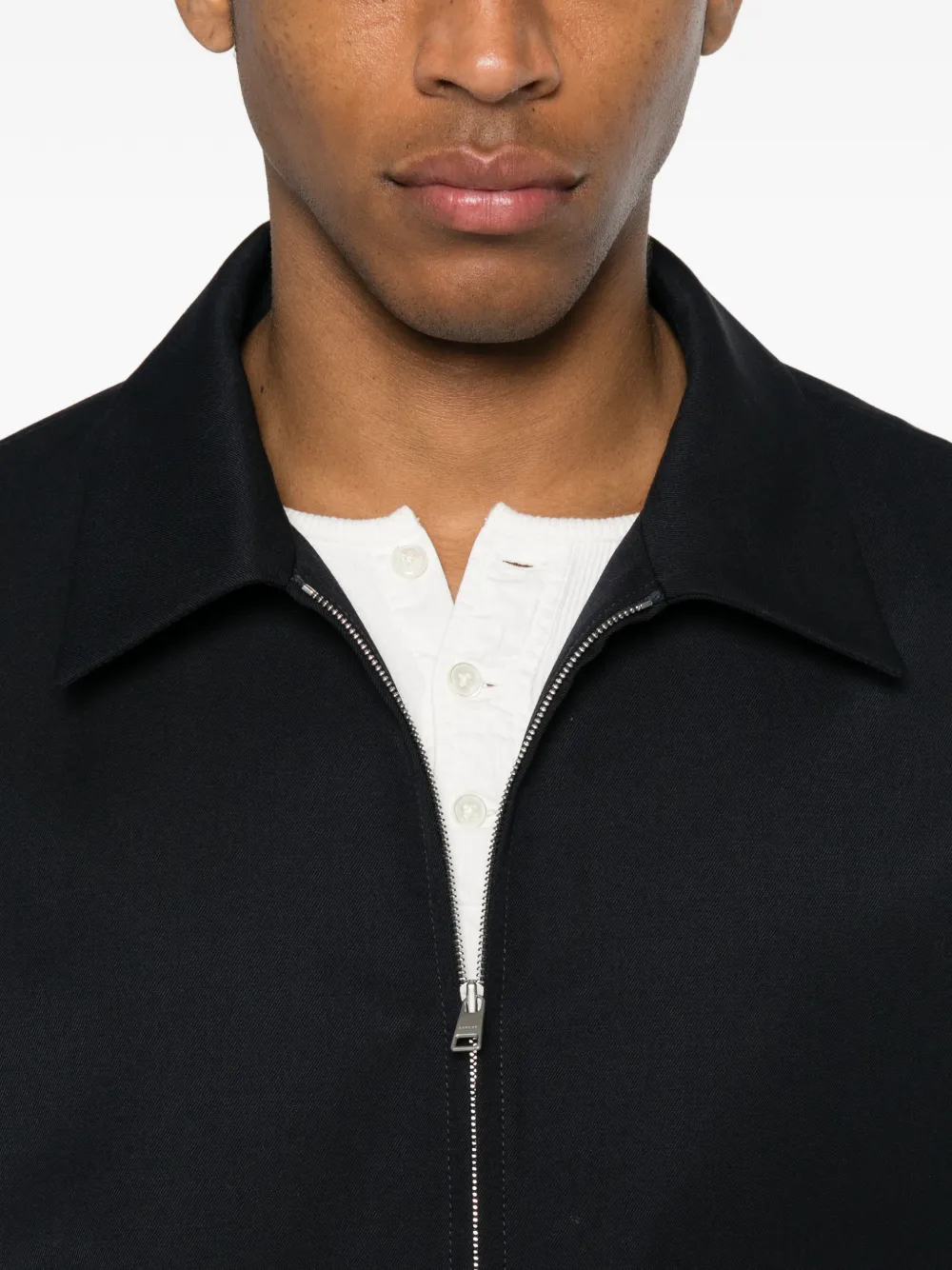 SANDRO Jack met vleugelkraag en rits Blauw