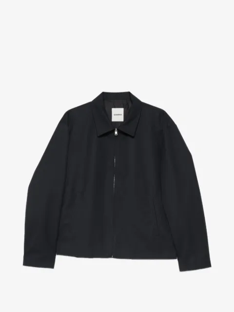 SANDRO zip-up wing-collar jacket