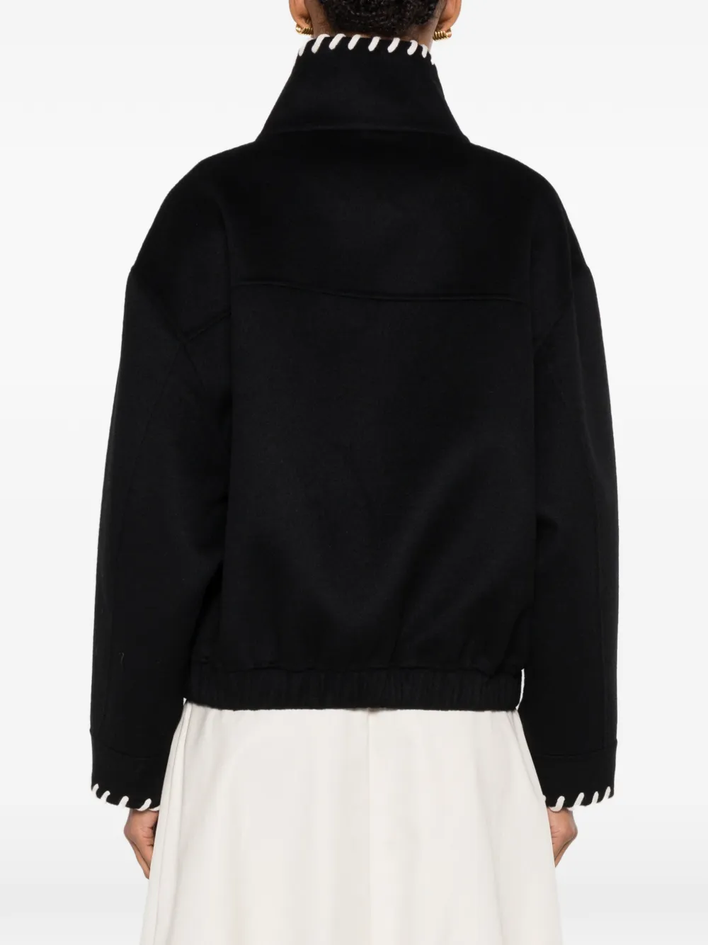 SANDRO Jack met hoge hals en afwerking Zwart