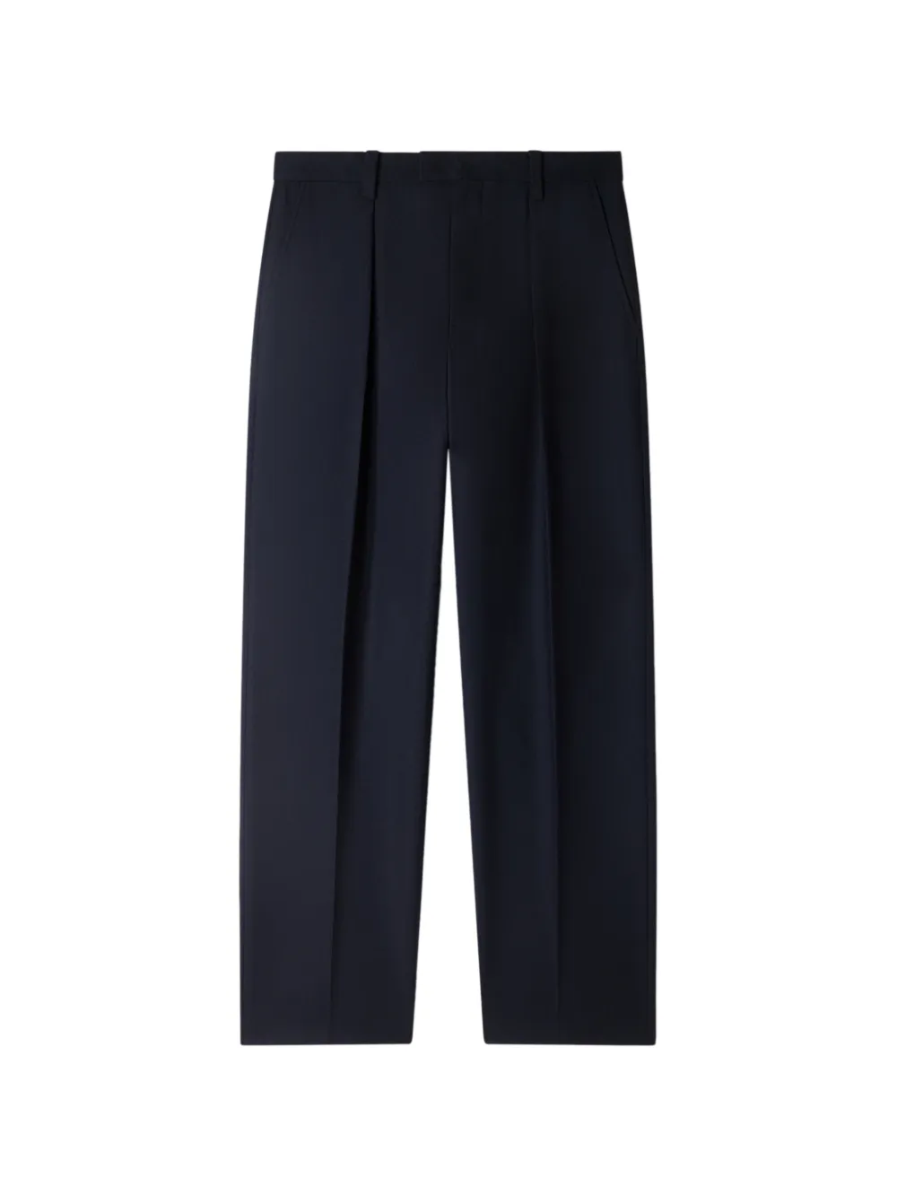 SANDRO Plooibroek met wijde pijpen Blauw
