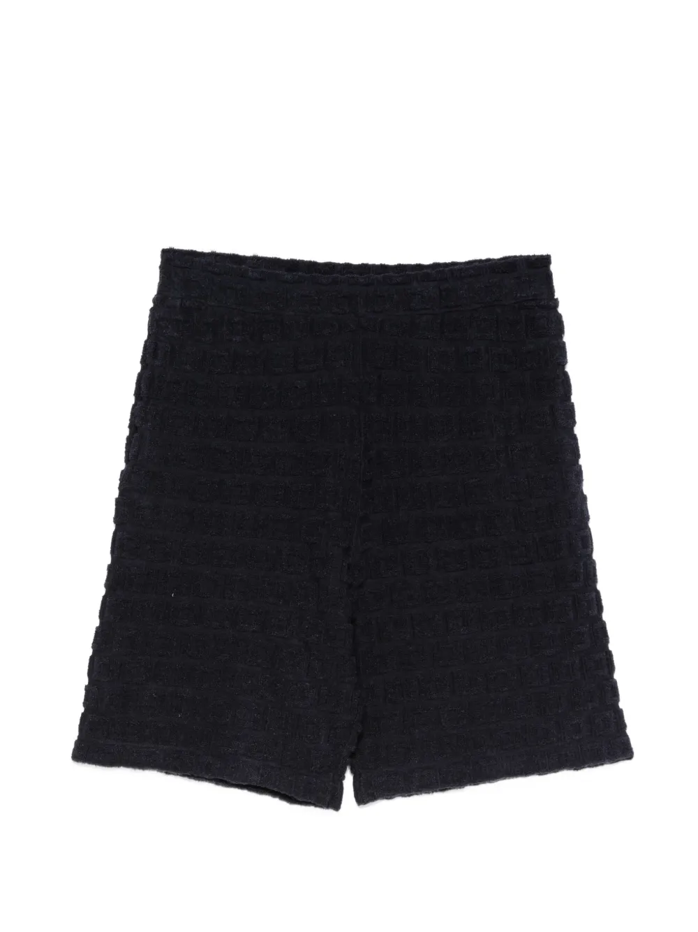 Sandro Sponge Geometric-jacquard Towelling Shorts In Blue