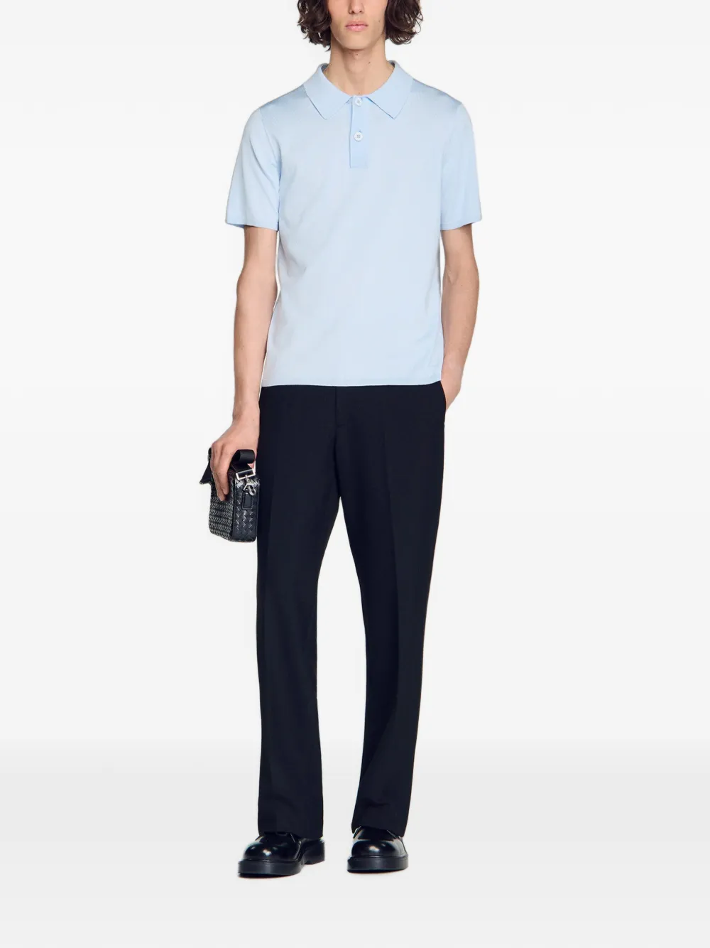 SANDRO Poloshirt met korte mouwen Blauw