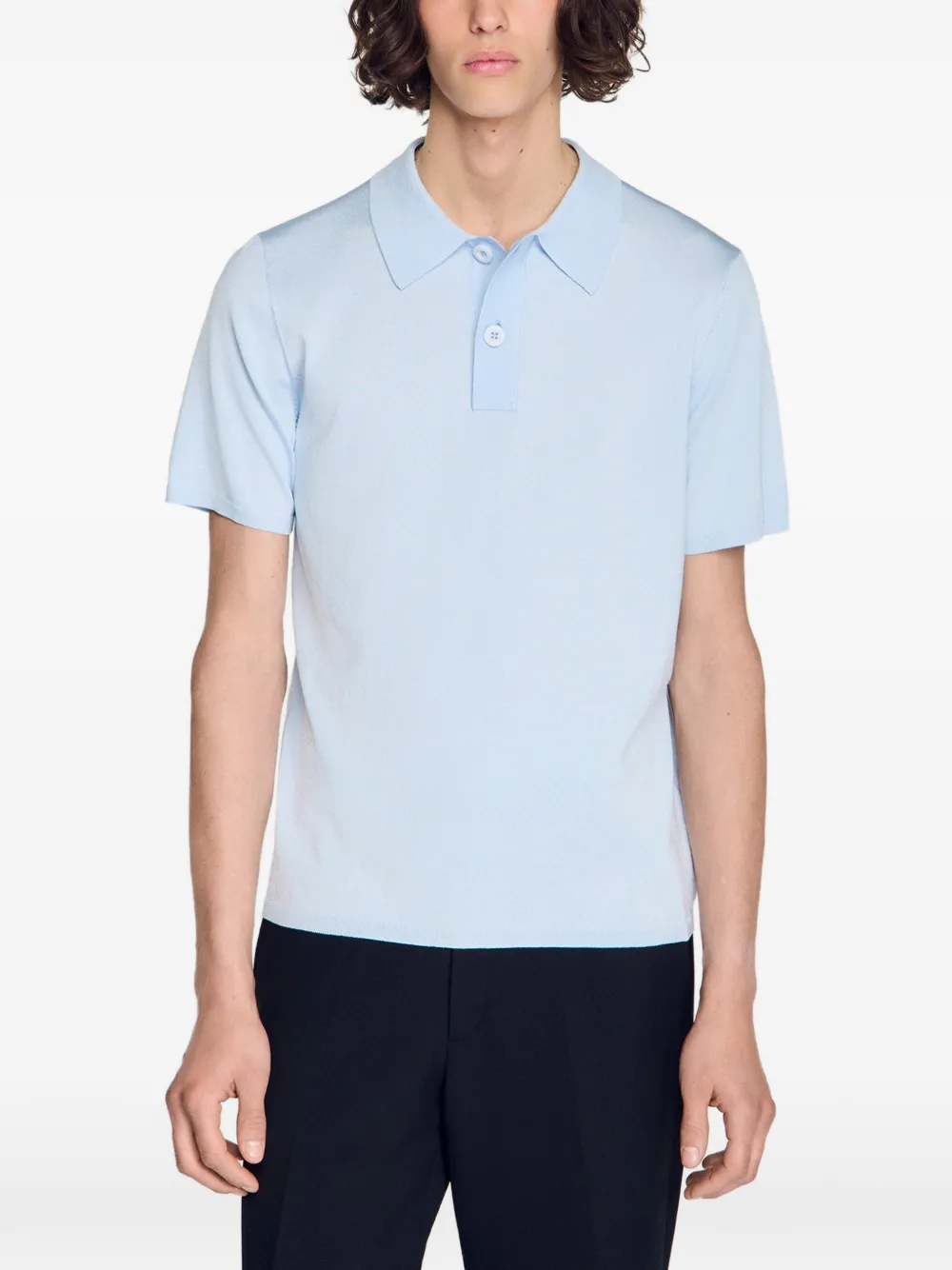 SANDRO Poloshirt met korte mouwen Blauw
