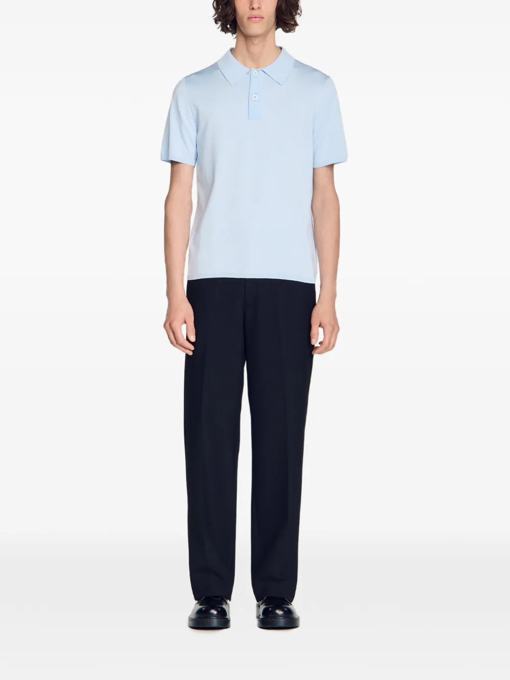 SANDRO Poloshirt met korte mouwen Blauw