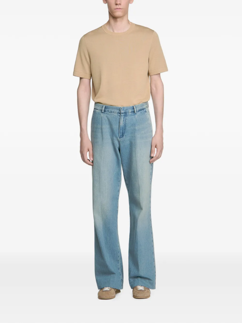 SANDRO Jeans met wijde pijpen en vervaagd effect Blauw