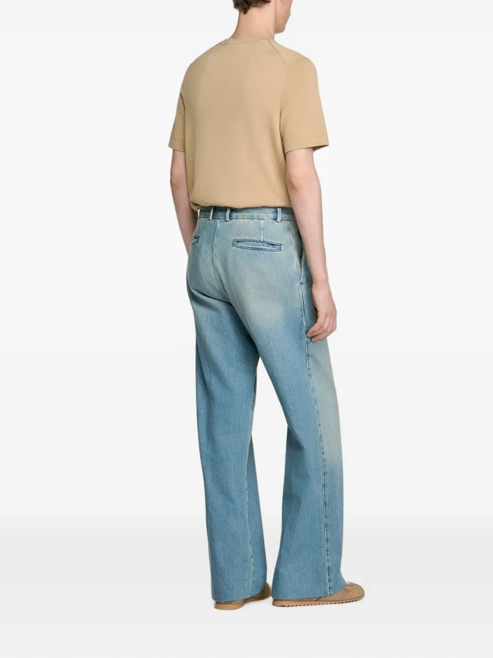 SANDRO Jeans met wijde pijpen en vervaagd effect Blauw