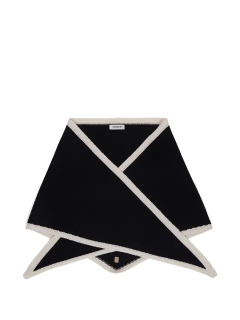 SANDRO two-tone wool triangle scarf