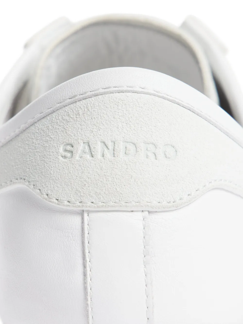 SANDRO Leren suède sneakers Wit