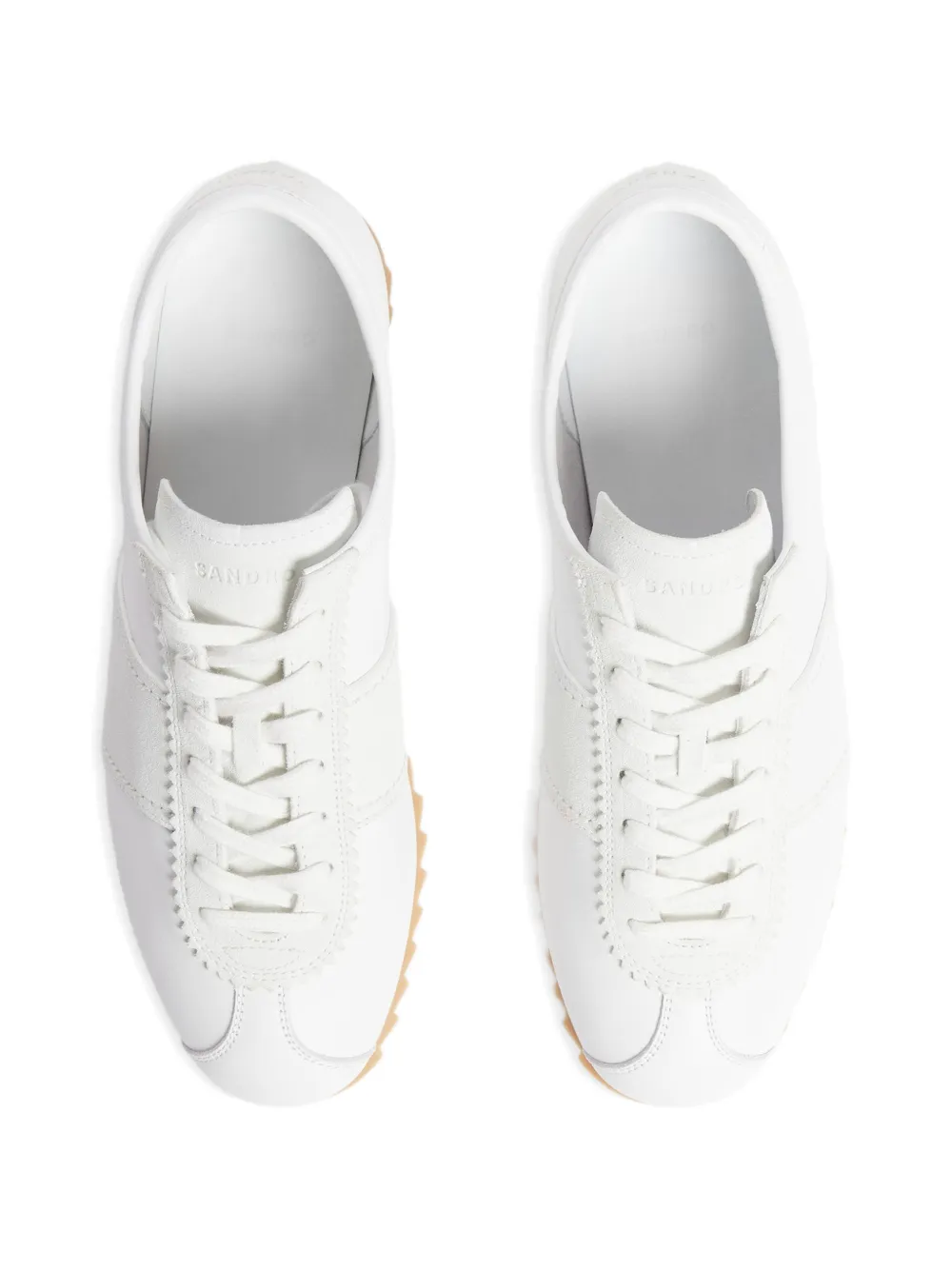 SANDRO Leren suède sneakers Wit