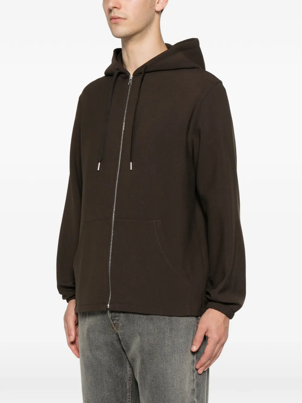 SANDRO Sweater met rits Bruin