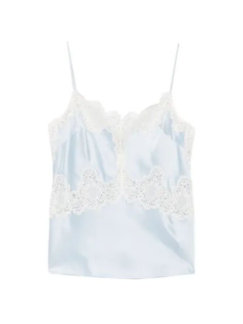 SANDRO lace-trim sleeveless top