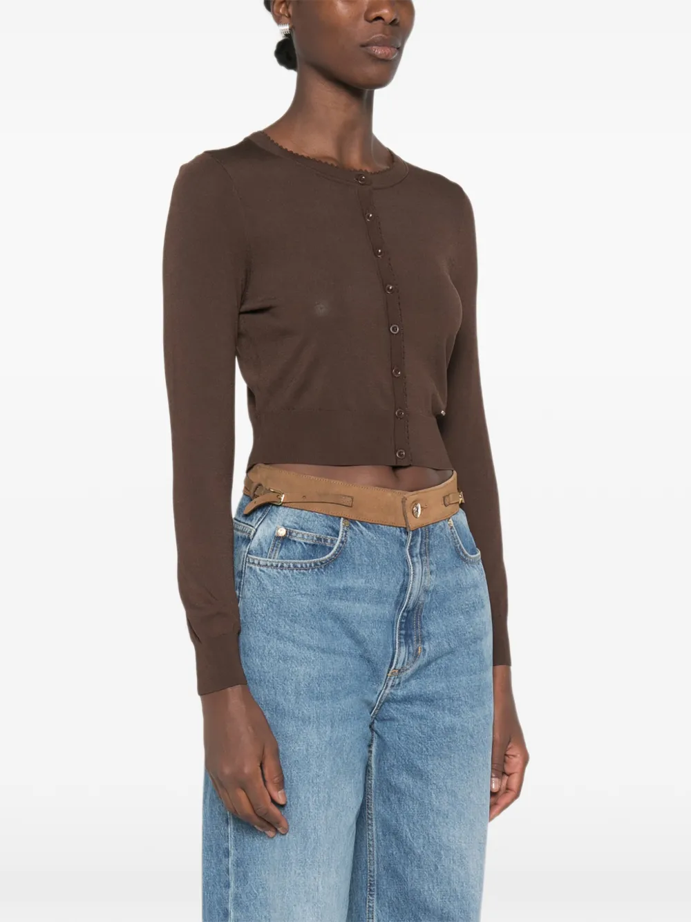 SANDRO Cropped vest Bruin