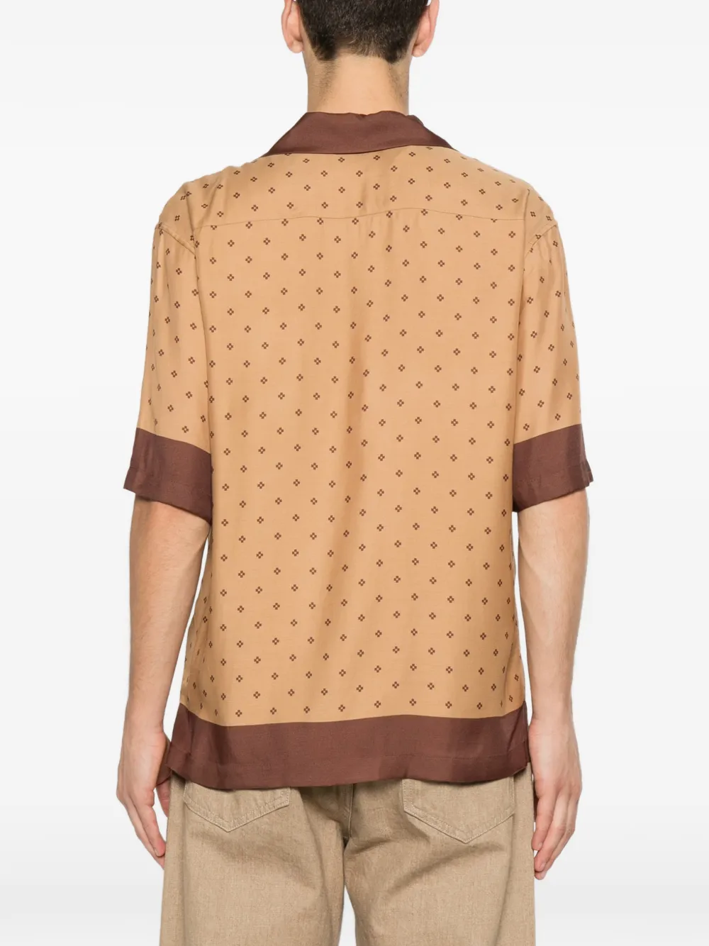 SANDRO Overhemd met monogram-print Beige