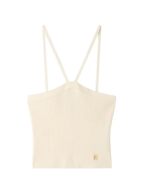 SANDRO ribstrikket cropped top