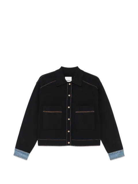 SANDRO jacket-effect cardigan