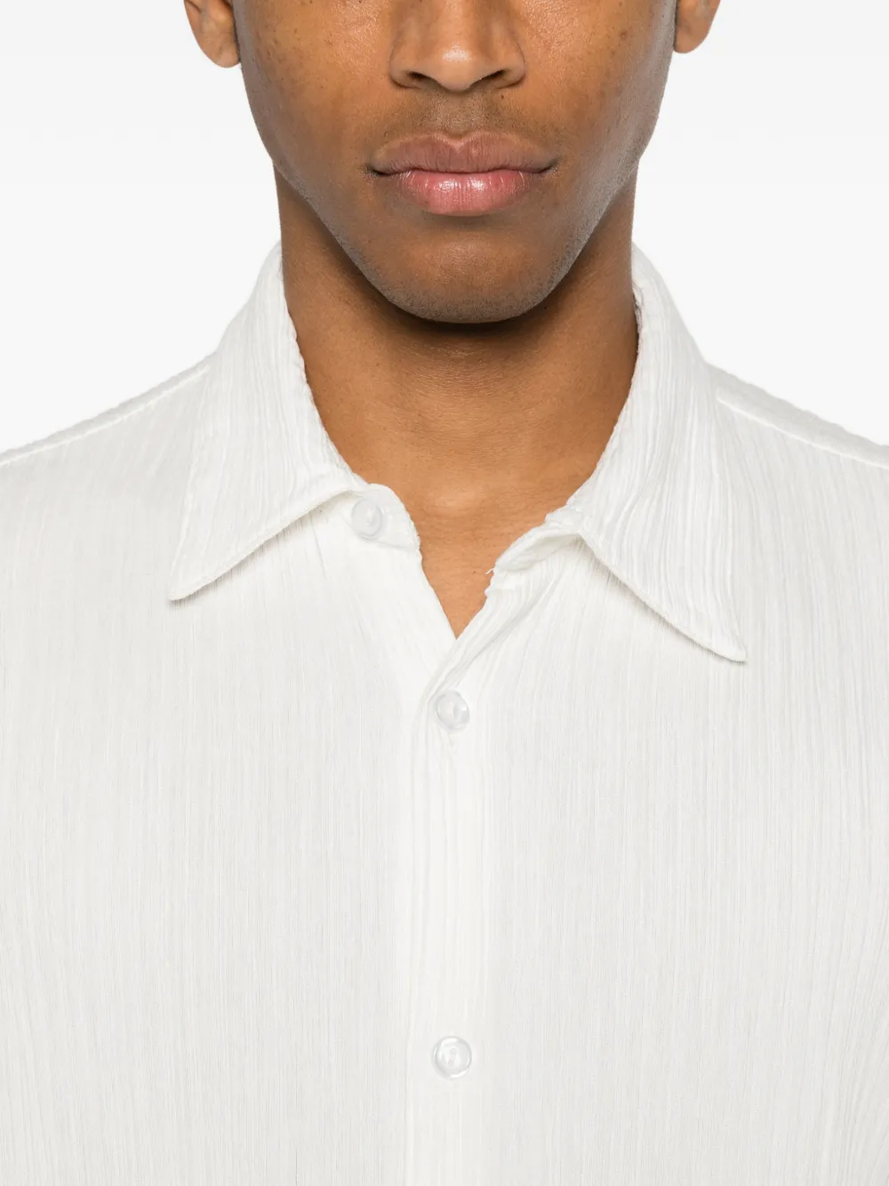 SANDRO Plissé T-shirt Wit