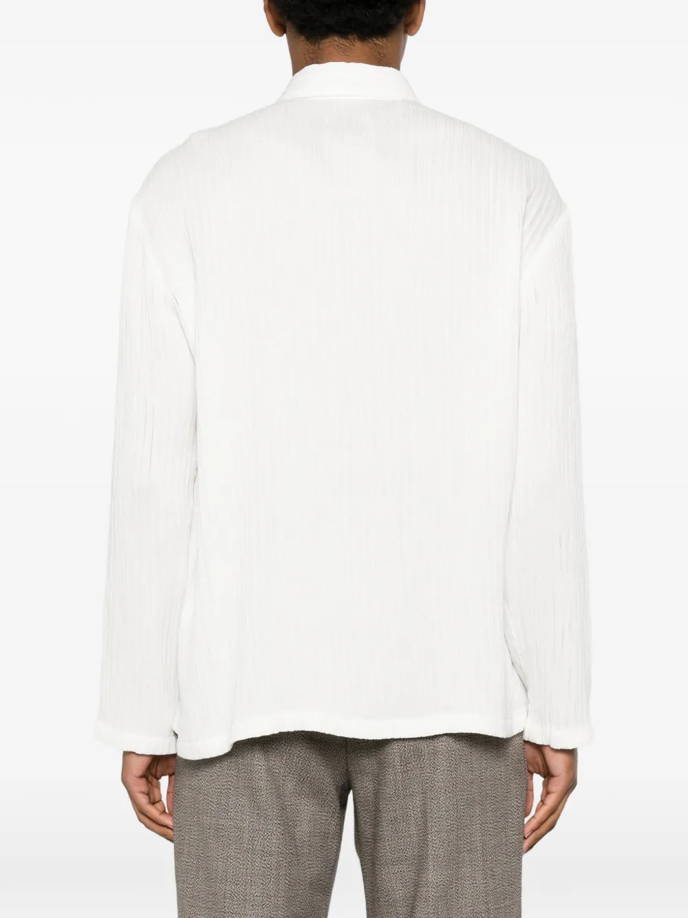 SANDRO Plissé T-shirt Wit