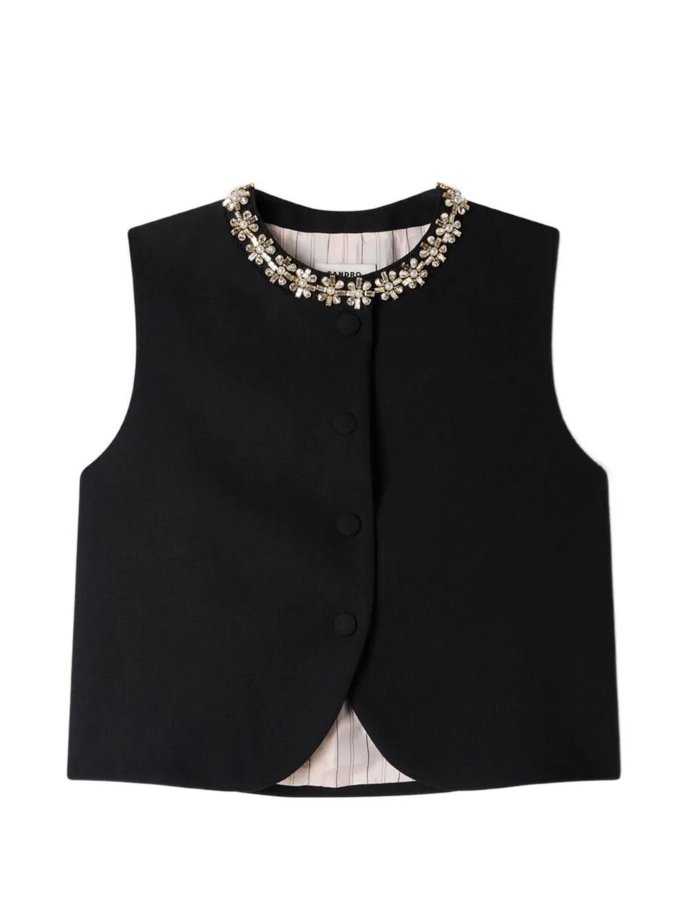 SANDRO embellished wool blazer - Black