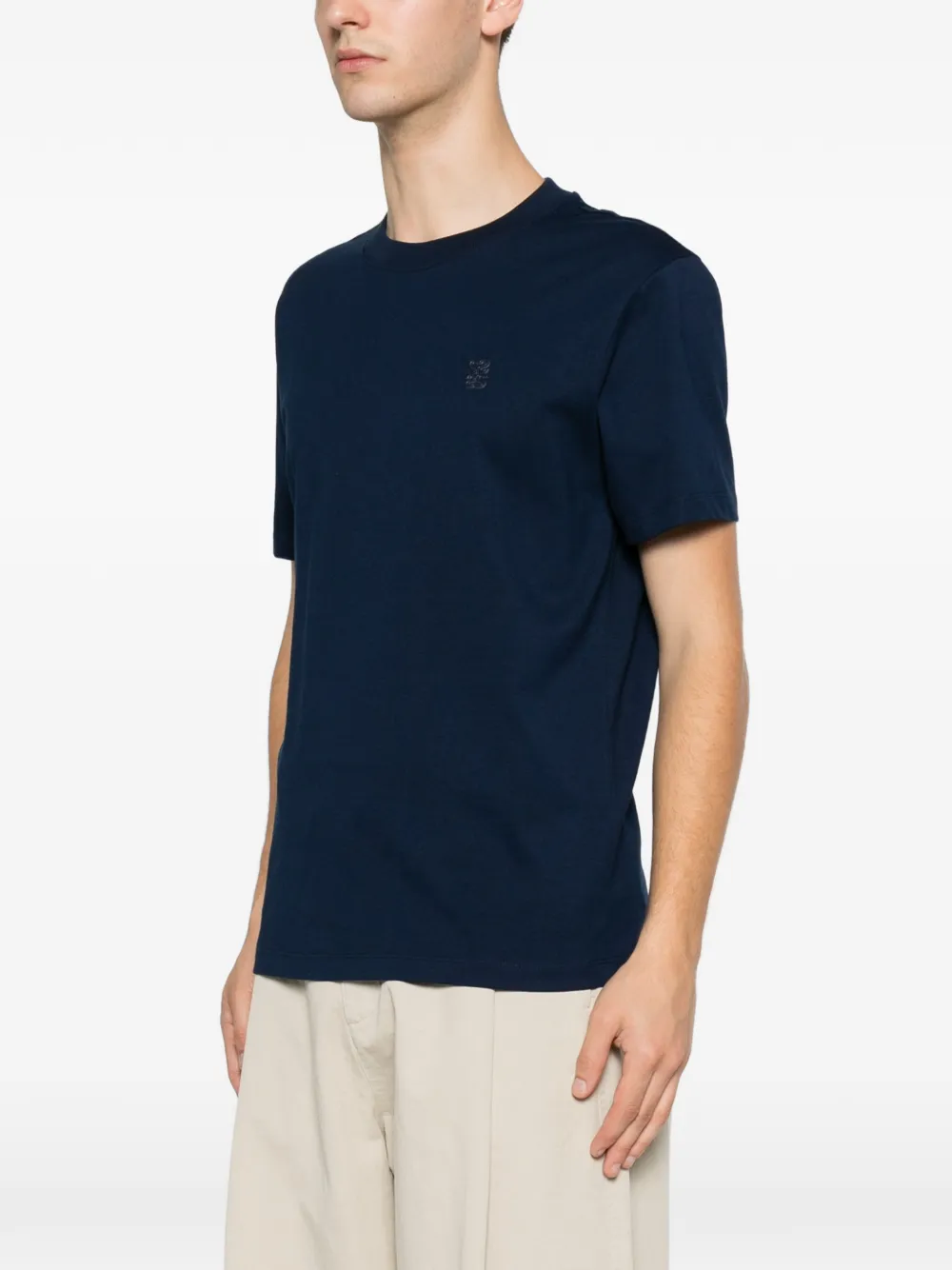SANDRO T-shirt met logopatch Blauw