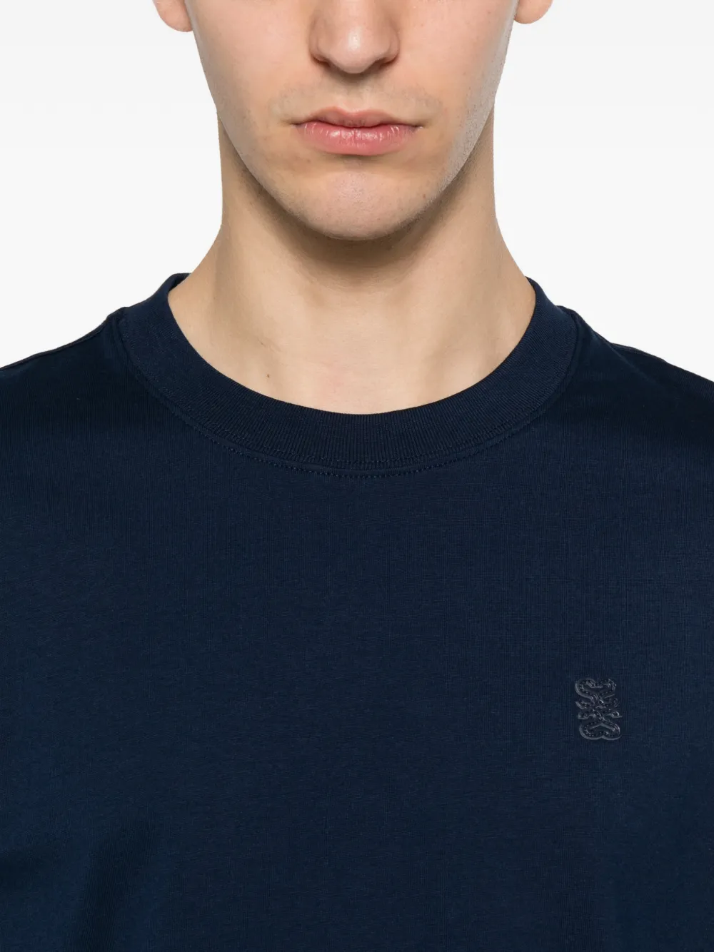 SANDRO T-shirt met logopatch Blauw