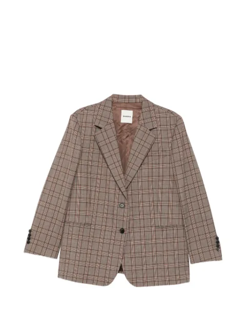 SANDRO checked oversized blazer