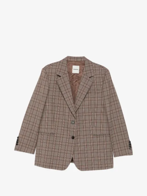 SANDRO blazer oversize con motivo de cuadros