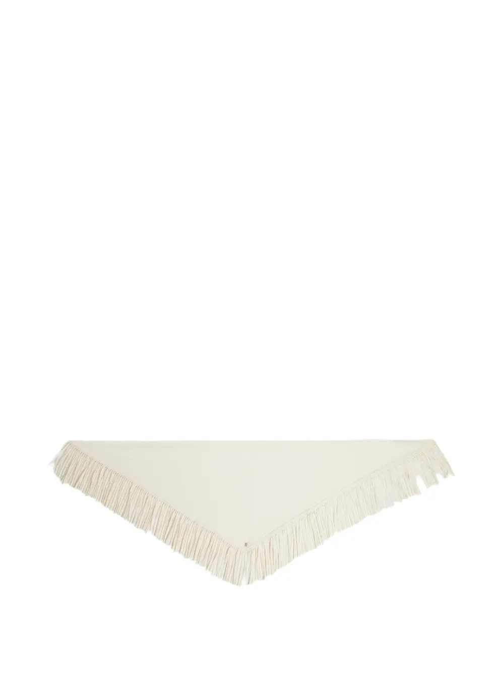 SANDRO fringed wool triangle scarf - Toni neutri