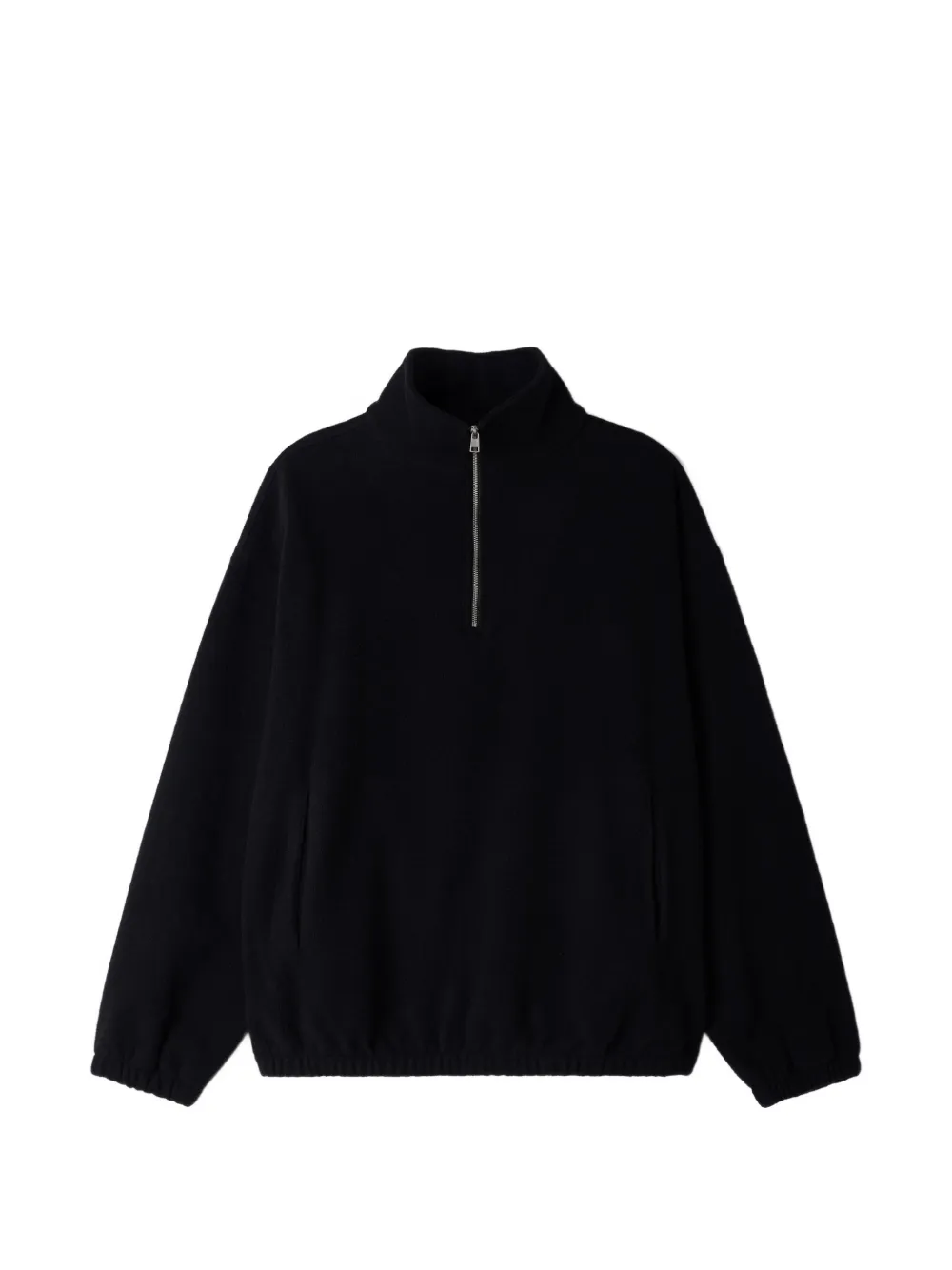 SANDRO zipped standing collar sweatshirt - Nero