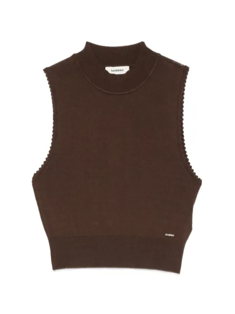 SANDRO mock-neck tank top