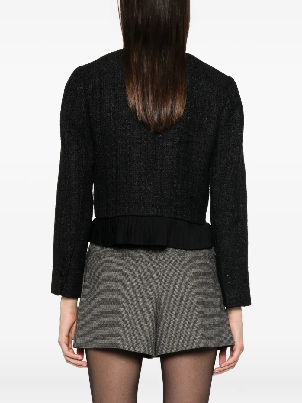 SANDRO Blazer met geplooide afwerking en knopen Zwart