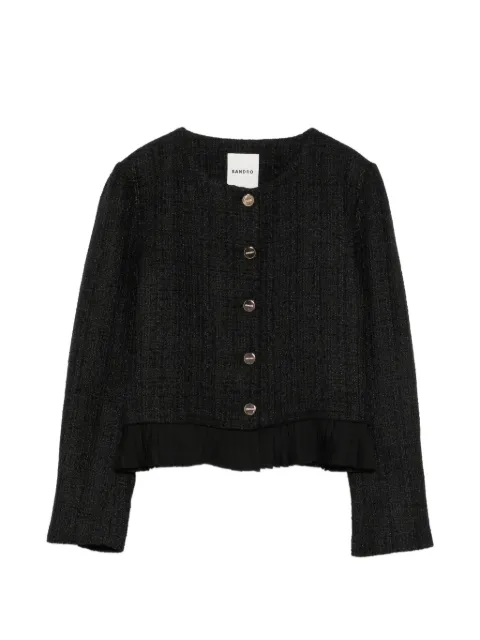 SANDRO blazer con botones y ribete plisado