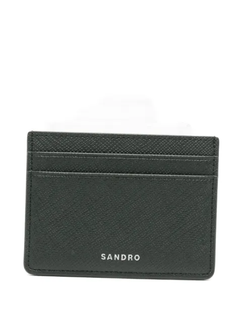 SANDRO logo-print card holder