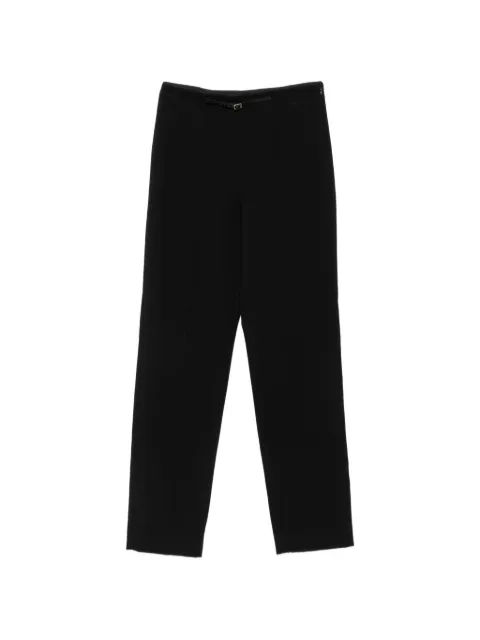 SANDRO zip-fastening belted trousers
