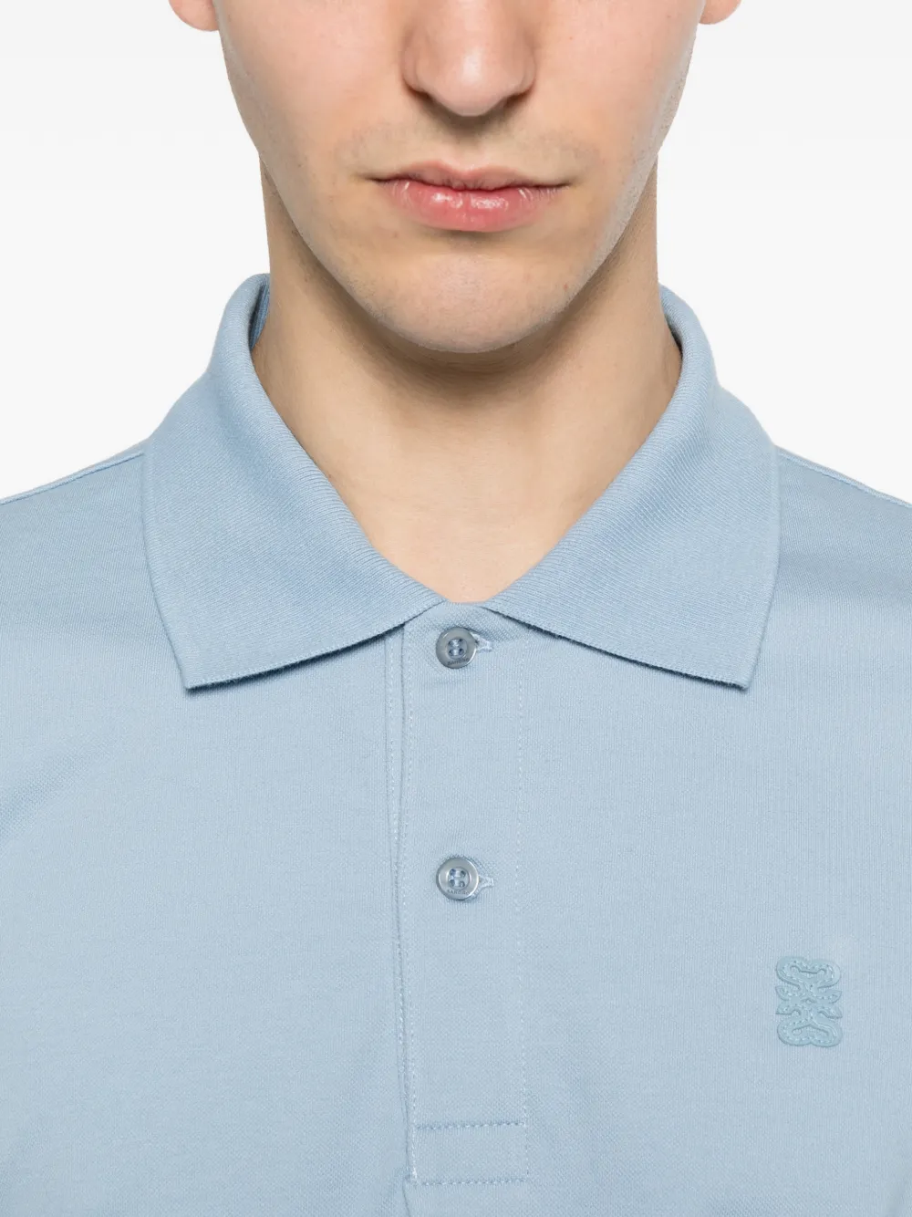 SANDRO Poloshirt met logopatch Blauw
